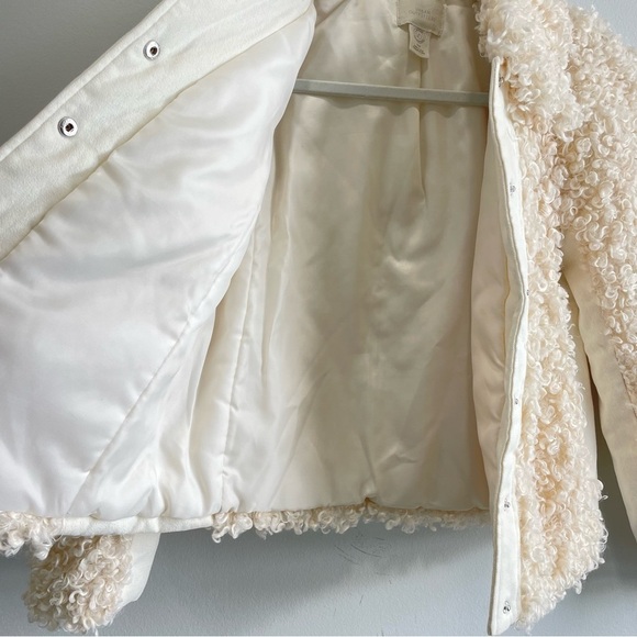 Urban Outfitters Amelie Faux Fur Jacket Cream Small - Picture 8 of 14